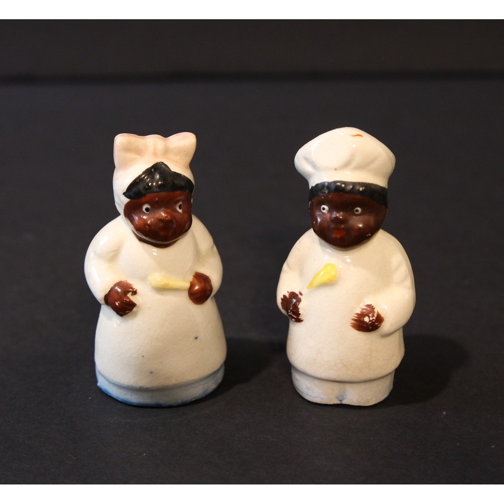Vintage Cooks Salt & Pepper Shakers Set 1960s. Made in Japan Hand Painted (M)